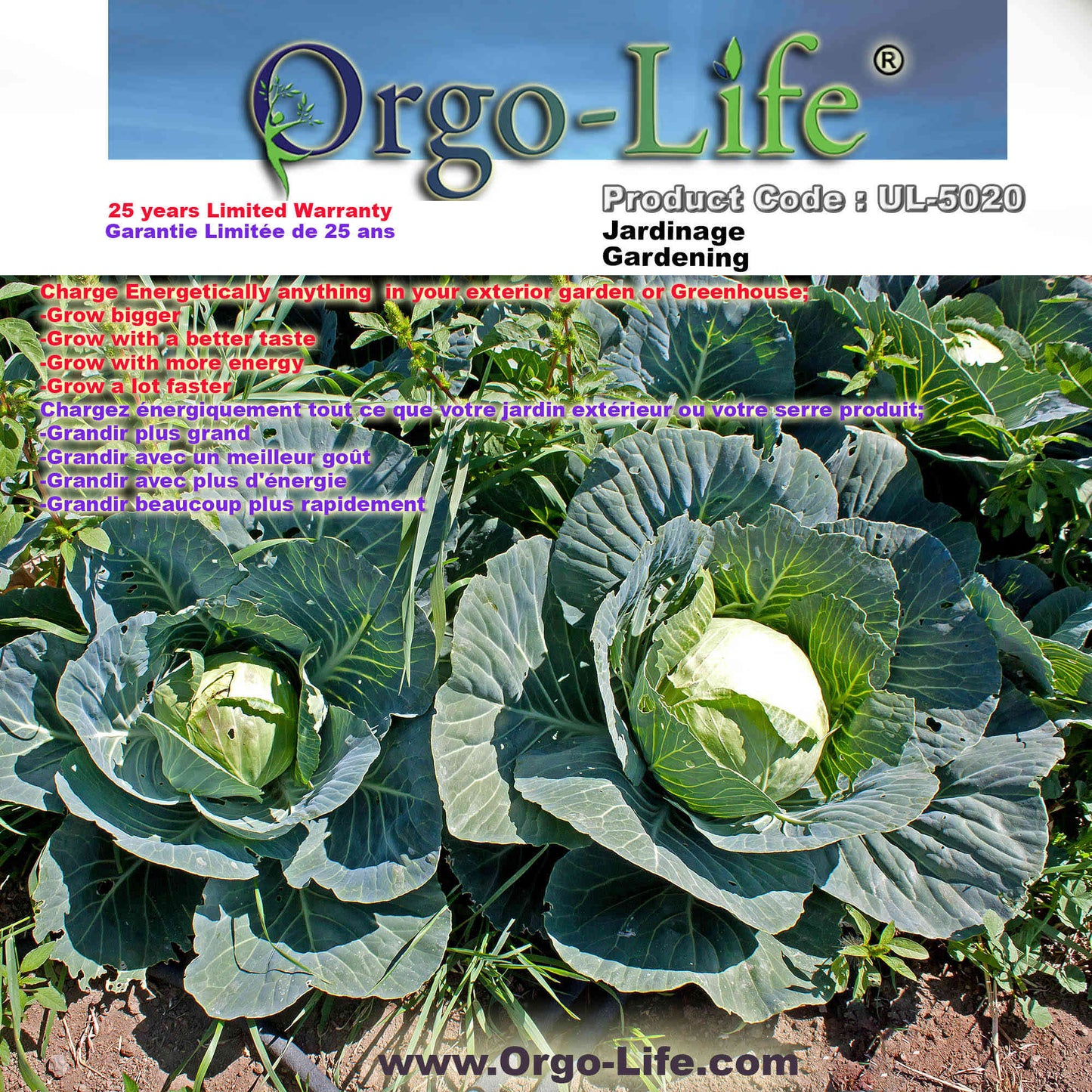 UL-5020 Orgo-Life® Soil Feeder Kit: Dome Push Technology for Gardening (7-Piece)