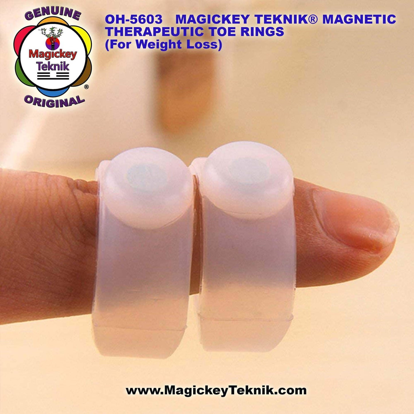 OH-5603 – Silicone Toe Rings with Magnetic Inserts Magickey Teknik®