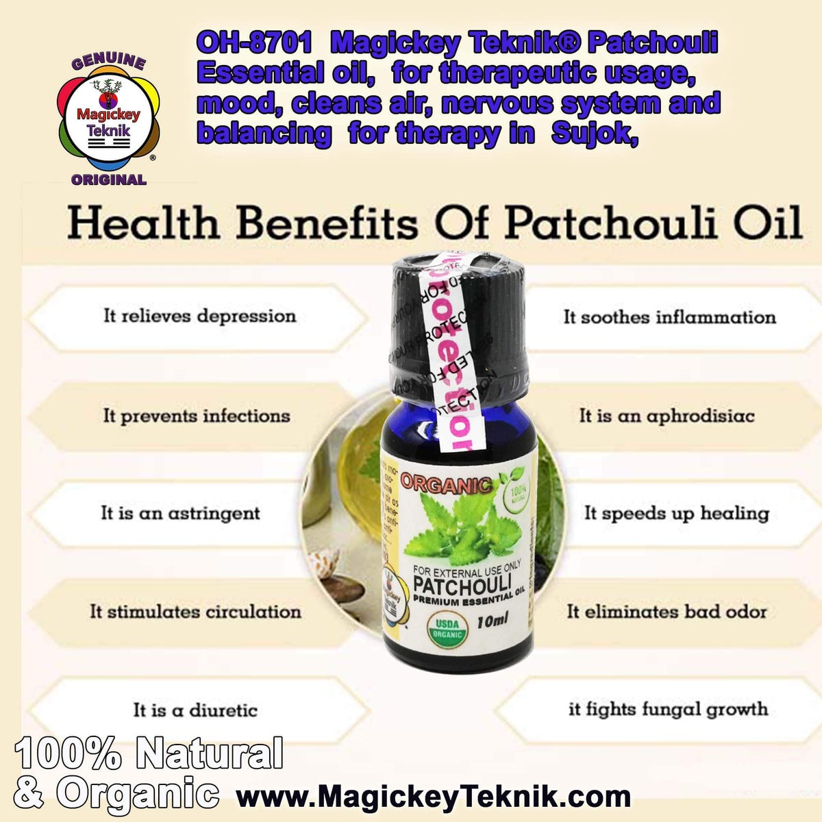 OH-8701 – Patchouli Essential Oil Magickey Teknik®