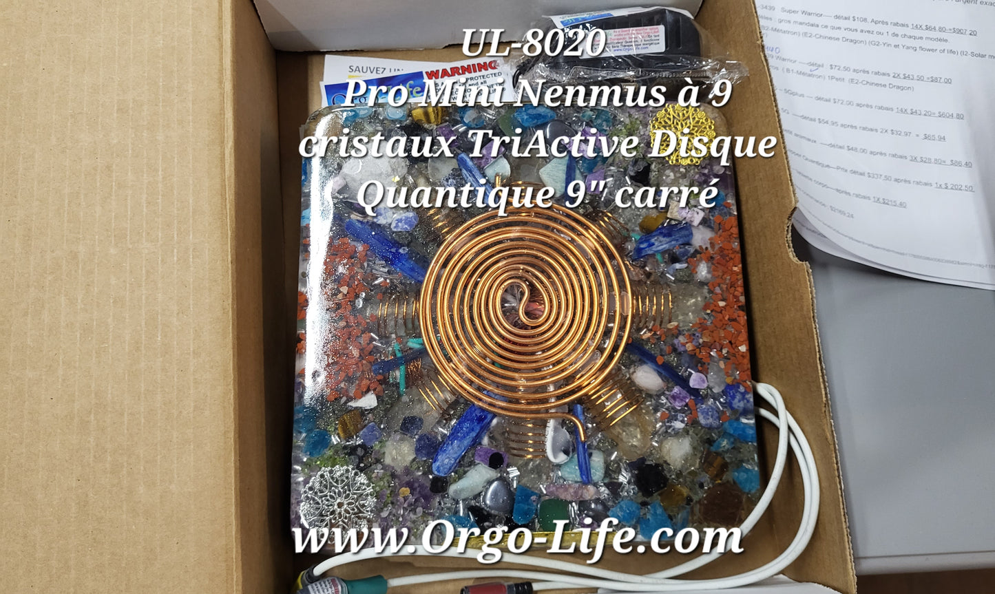 UL-8020 Carre 9 pouce Semi-Pro 3 x Tri-amplifie, 1 Haute frequences + 2 Amplis Torus (GROUNDING)