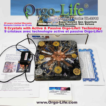 UL-3519 Plaque énergétique Geo-Quantum Orgo-Life® Cristaux Himalaya