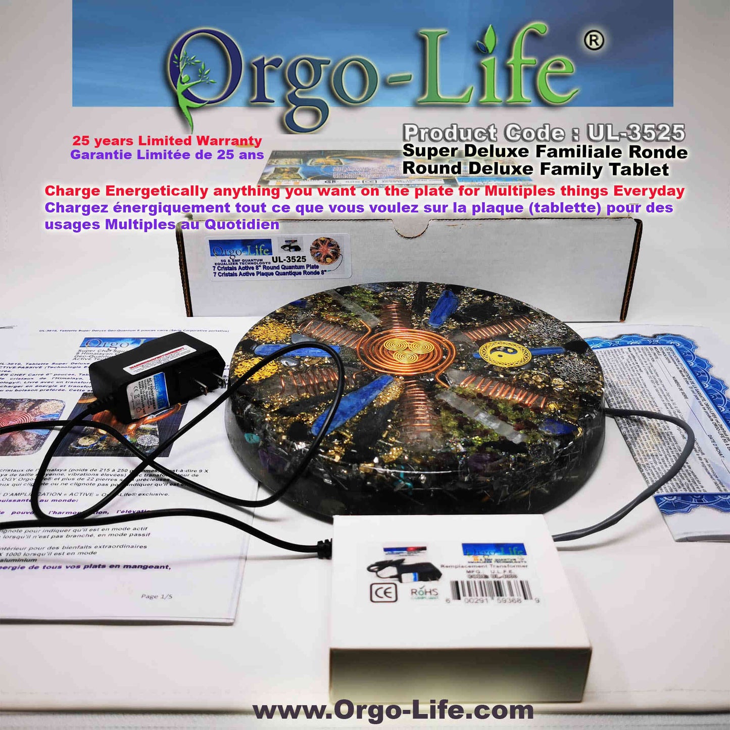 UL-3525 Orgo-Life® 5G  Himalayan Crystal Family Tablet