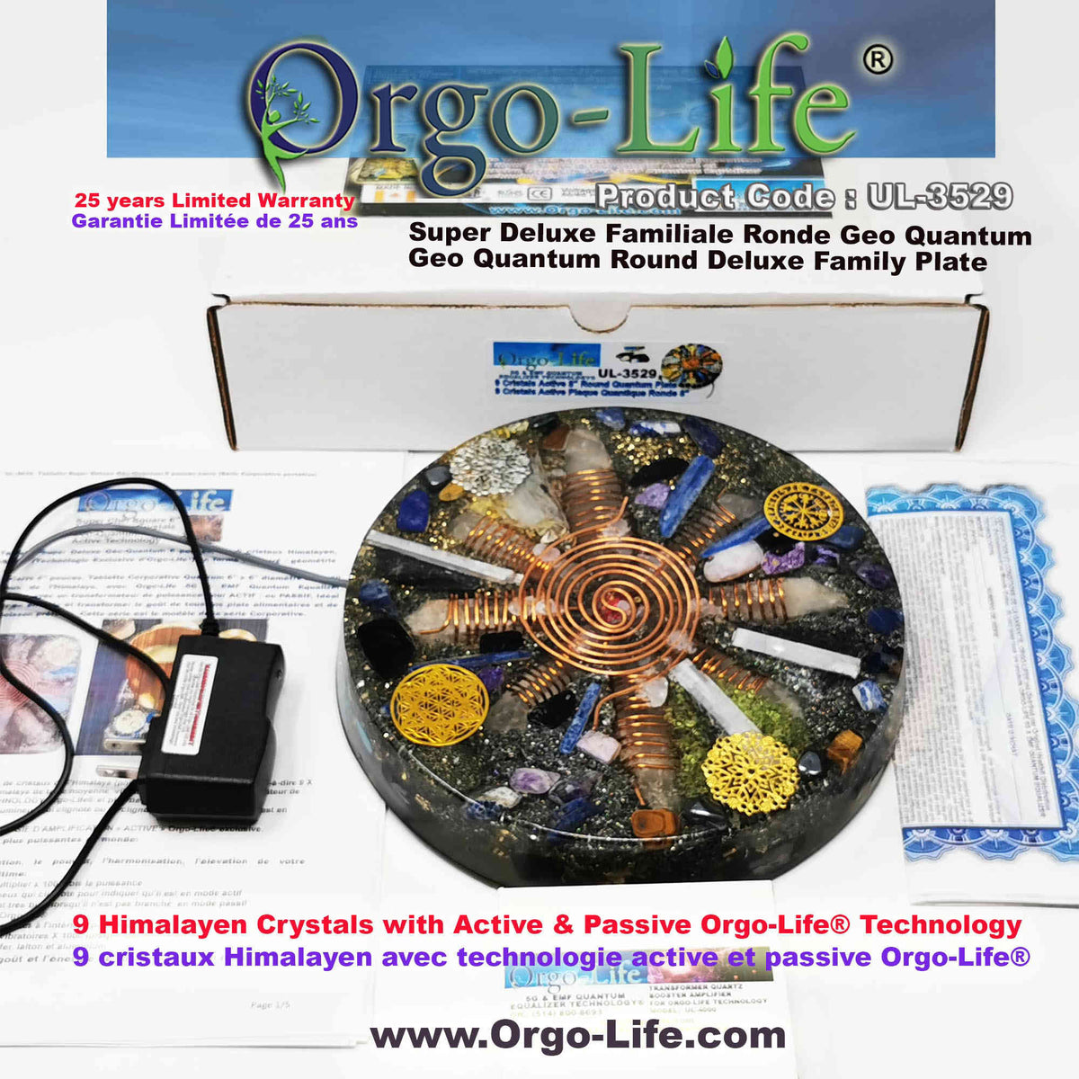 UL-3529 Orgo-Life Himalayan Crystal Family Tablet: 5G & EMF Quantum Equalizer