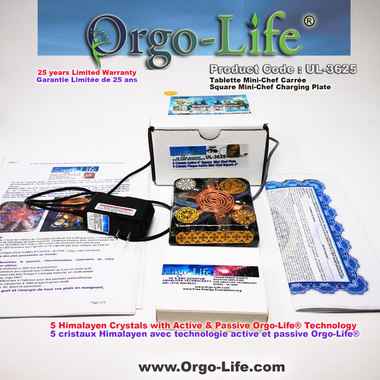 UL-3625 Orgo-Life®  – Himalayan Crystal Plate: Orgo-Life Technology, Portable Travel Size