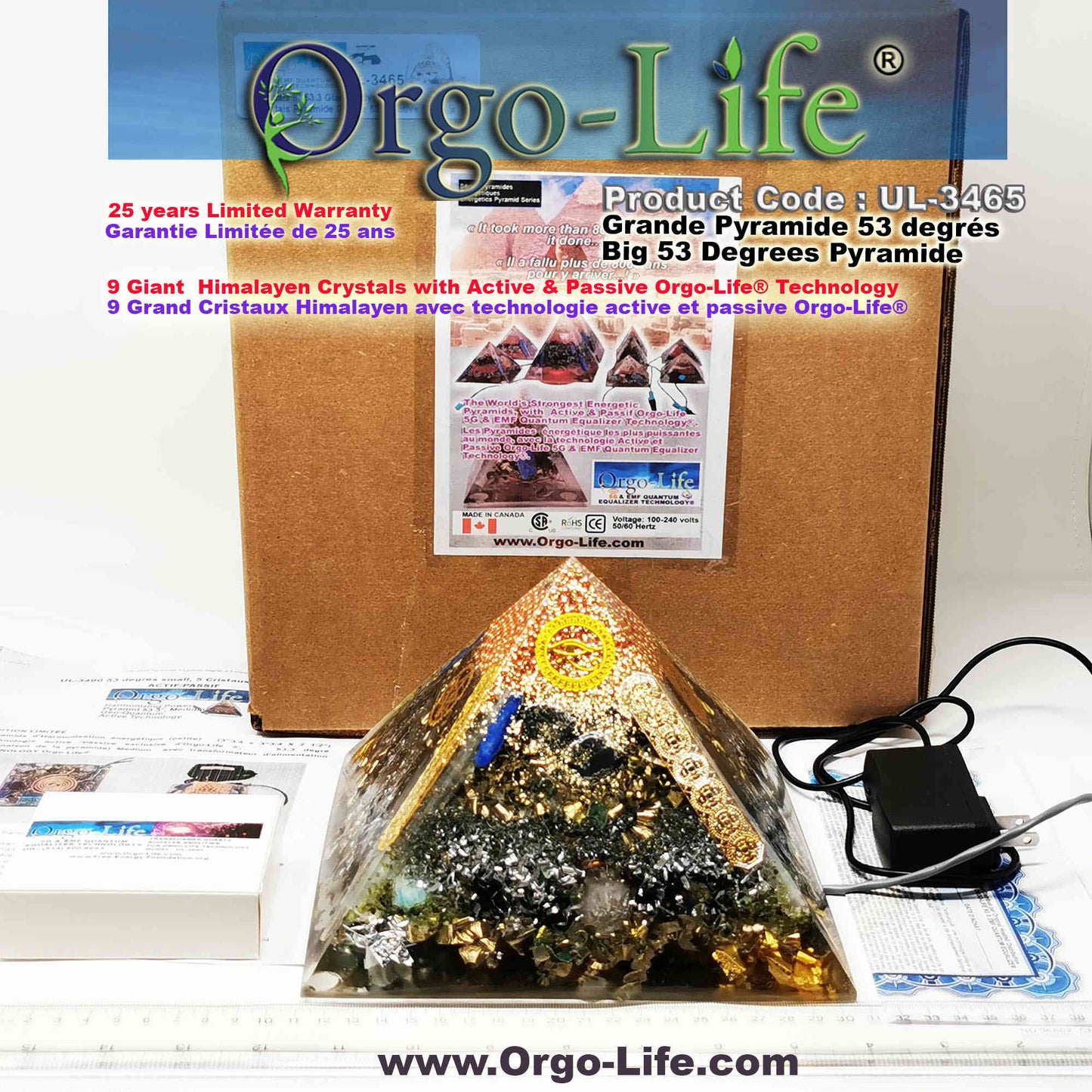 UL-3465 Large Himalayan Crystal Pyramid