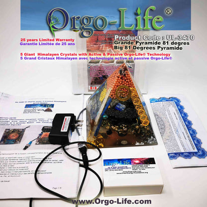 UL-3470 Himalayan Crystal Pyramid Orgo-Life® EMF Quantum Equalizer