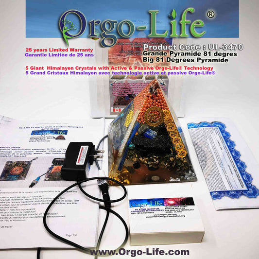 UL-3470 Himalayan Crystal Pyramid Orgo-Life® EMF Quantum Equalizer