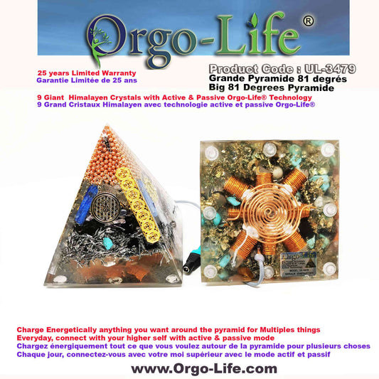 UL-3479 XXL Orgo-Life® Pyramid Himalayan Crystals – Active & Passive Technology