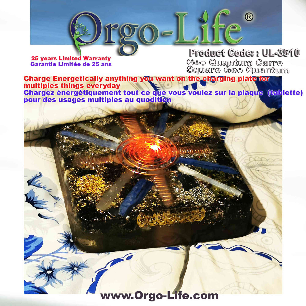 UL-3510 Orgo-Life® Himalayan Crystal Geo-Quantum Tablet