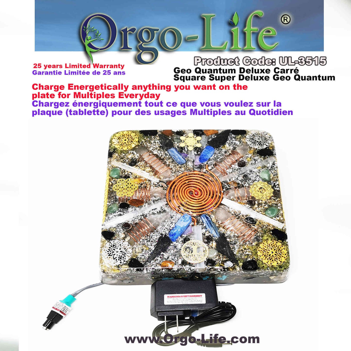 UL-3515 Himalayan Crystal Geo-Quantum Orgo-Life® Table