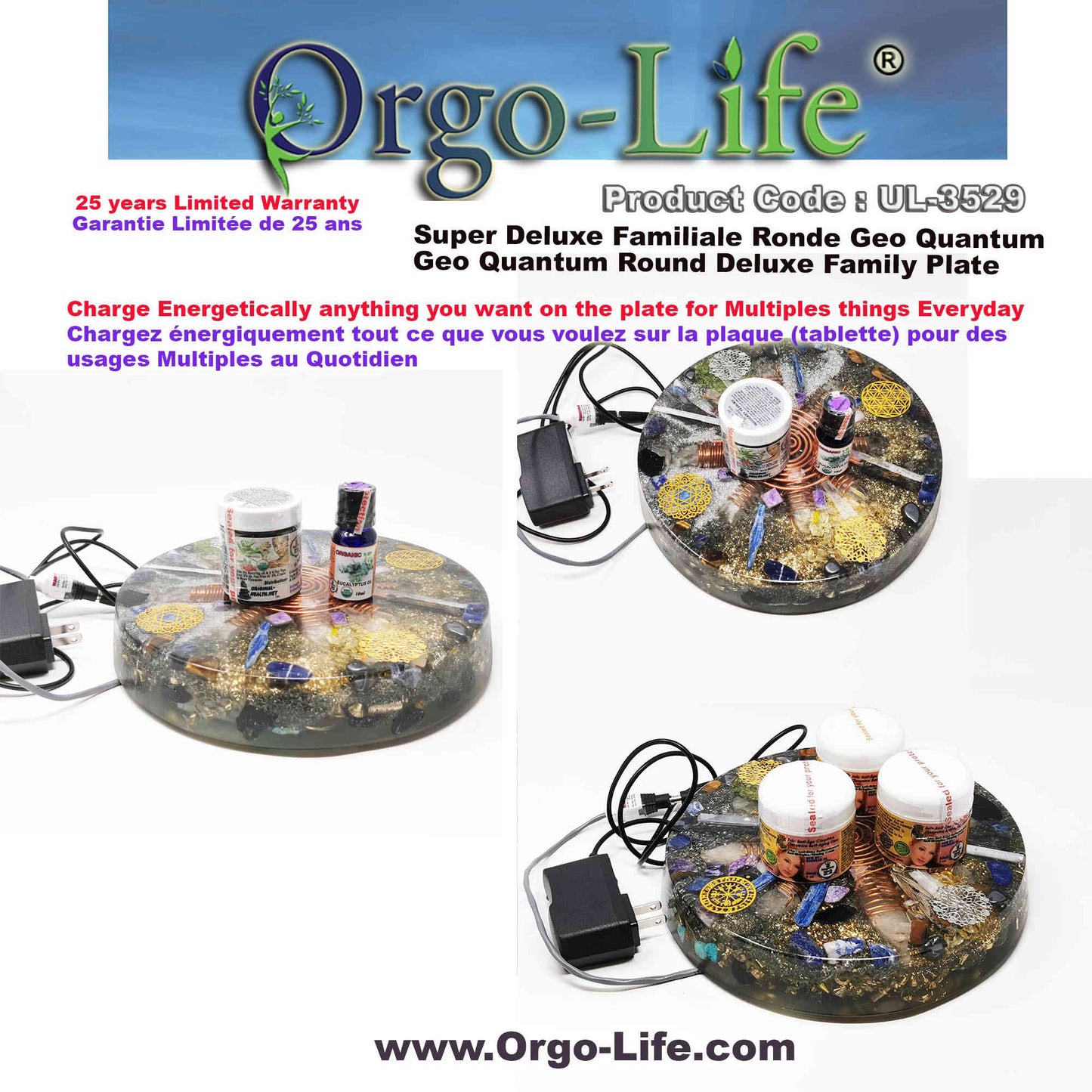 UL-3529 Orgo-Life Himalayan Crystal Family Tablet: 5G & EMF Quantum Equalizer