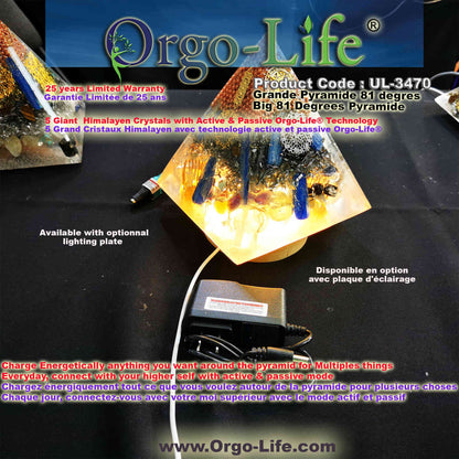 UL-3470 Himalayan Crystal Pyramid Orgo-Life® EMF Quantum Equalizer