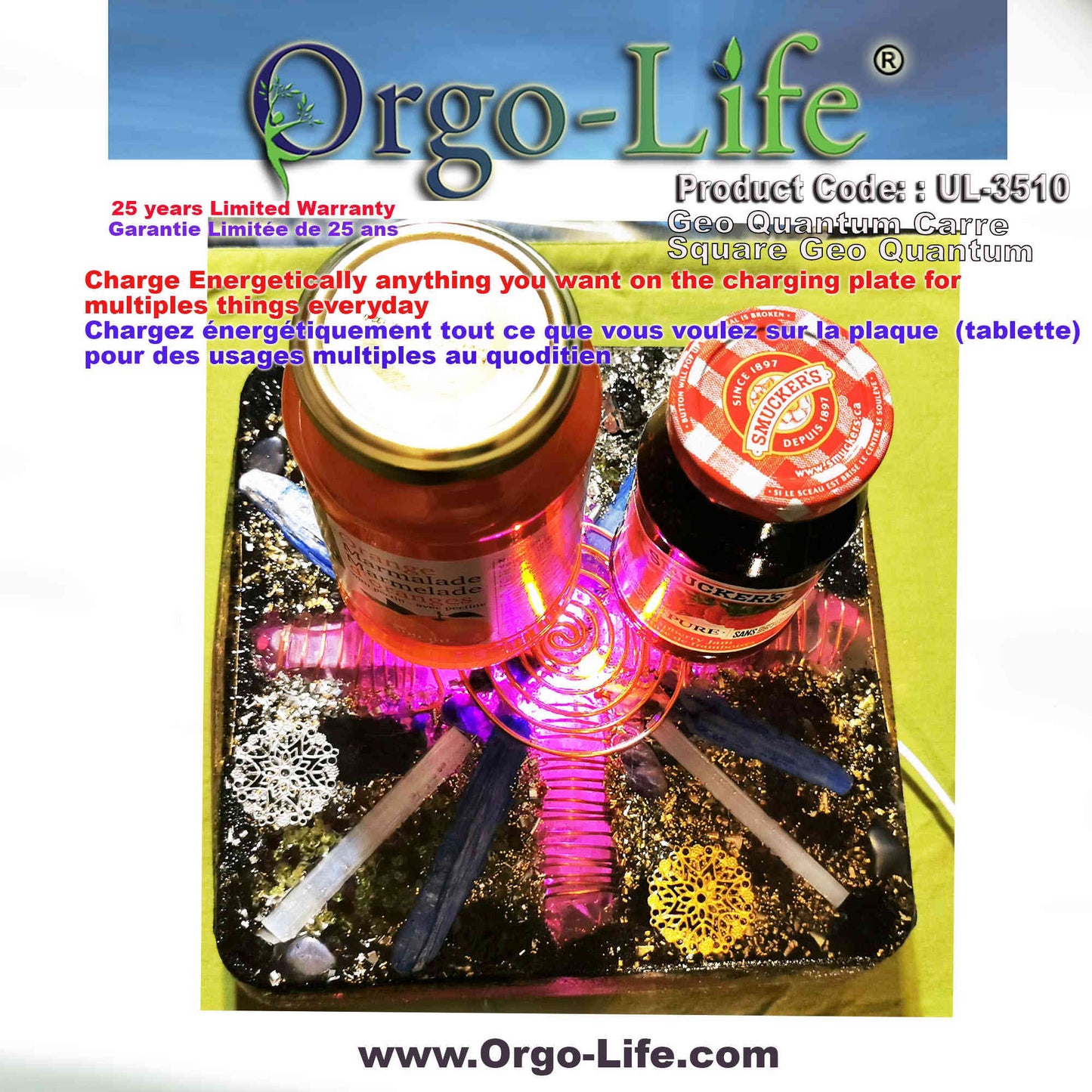 UL-3510 Orgo-Life® Himalayan Crystal Geo-Quantum Tablet