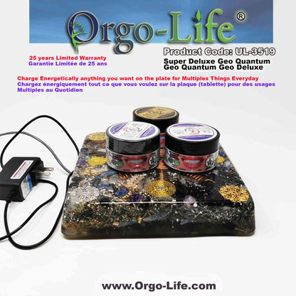 UL-3519 Plaque énergétique Geo-Quantum Orgo-Life® Cristaux Himalaya