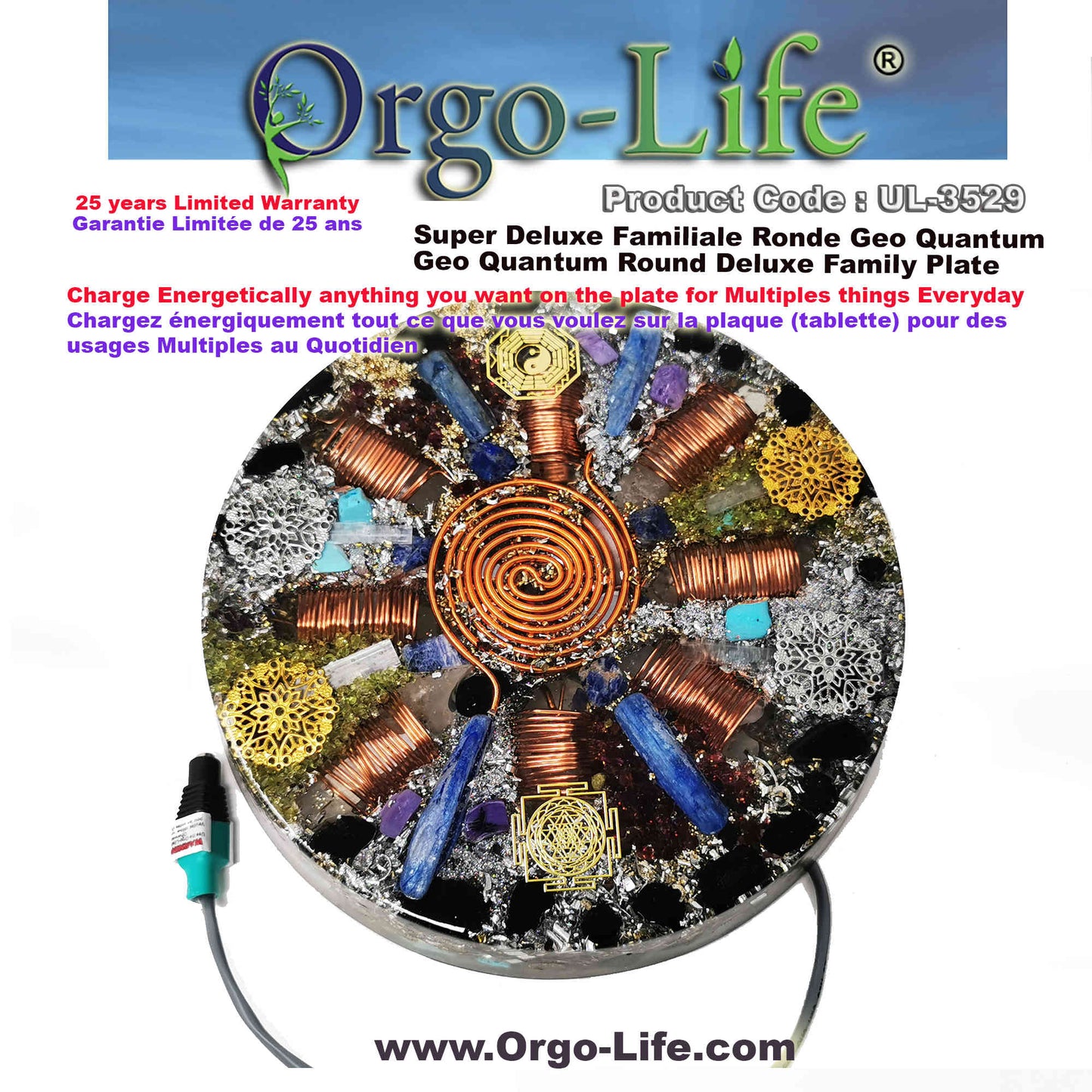 UL-3529 Orgo-Life Himalayan Crystal Family Tablet: 5G & EMF Quantum Equalizer