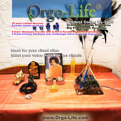 UL-3470 Himalayan Crystal Pyramid Orgo-Life® EMF Quantum Equalizer