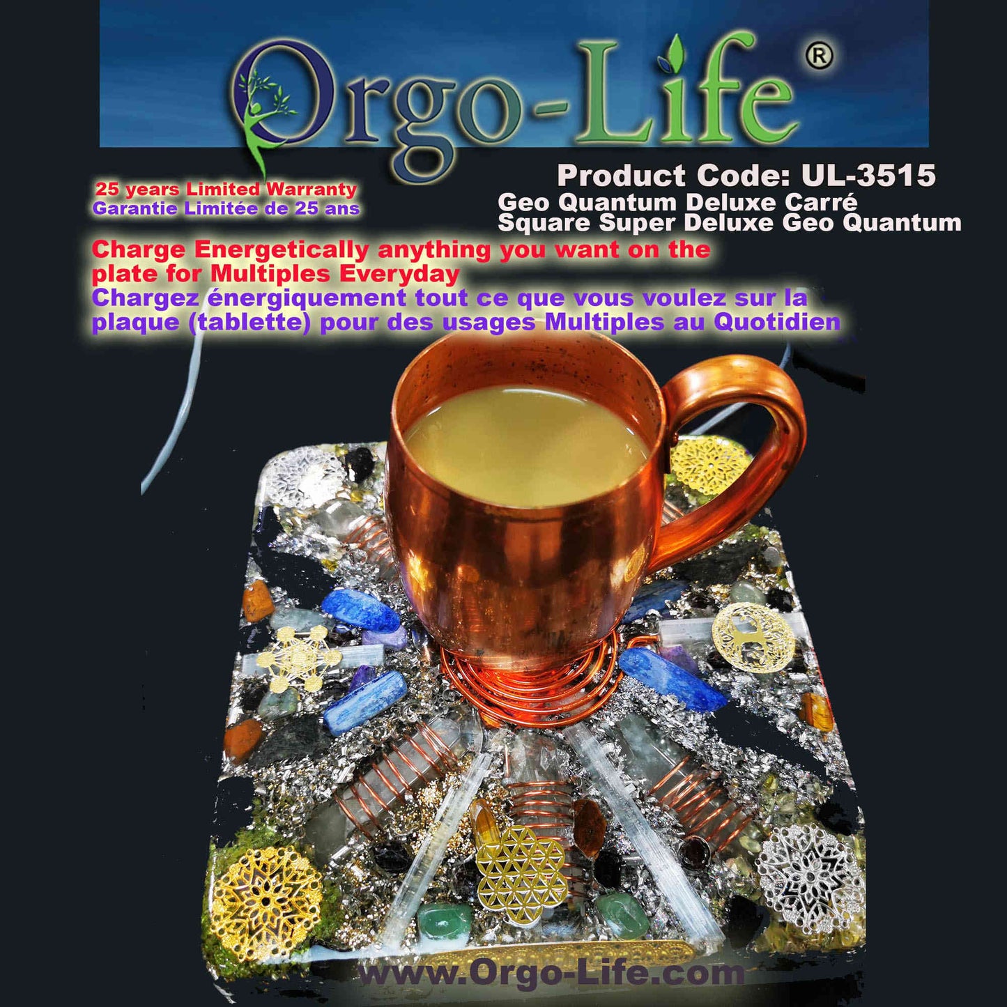 UL-3515 Himalayan Crystal Geo-Quantum Orgo-Life® Table