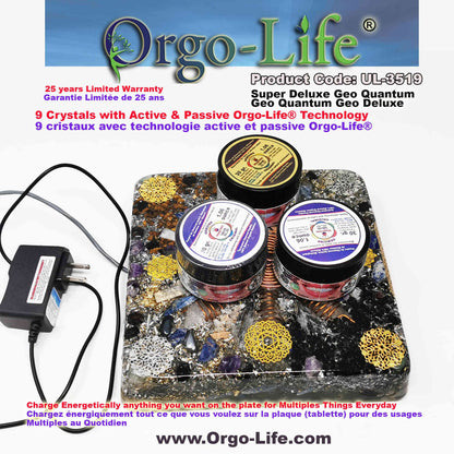 UL-3519 Plaque énergétique Geo-Quantum Orgo-Life® Cristaux Himalaya