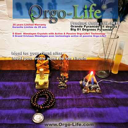 UL-3470 Himalayan Crystal Pyramid Orgo-Life® EMF Quantum Equalizer