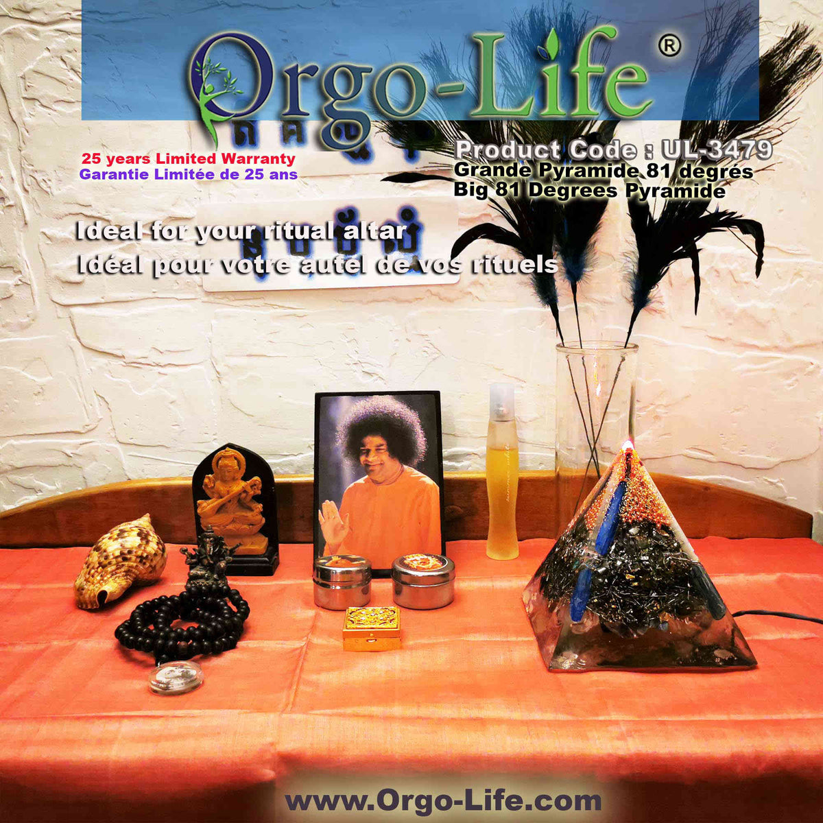 UL-3479 XXL Orgo-Life® Pyramid Himalayan Crystals – Active & Passive Technology