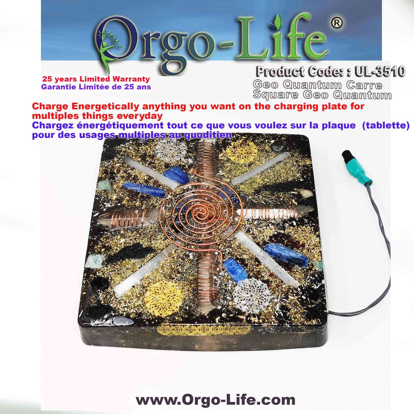 UL-3510 Orgo-Life® Himalayan Crystal Geo-Quantum Tablet