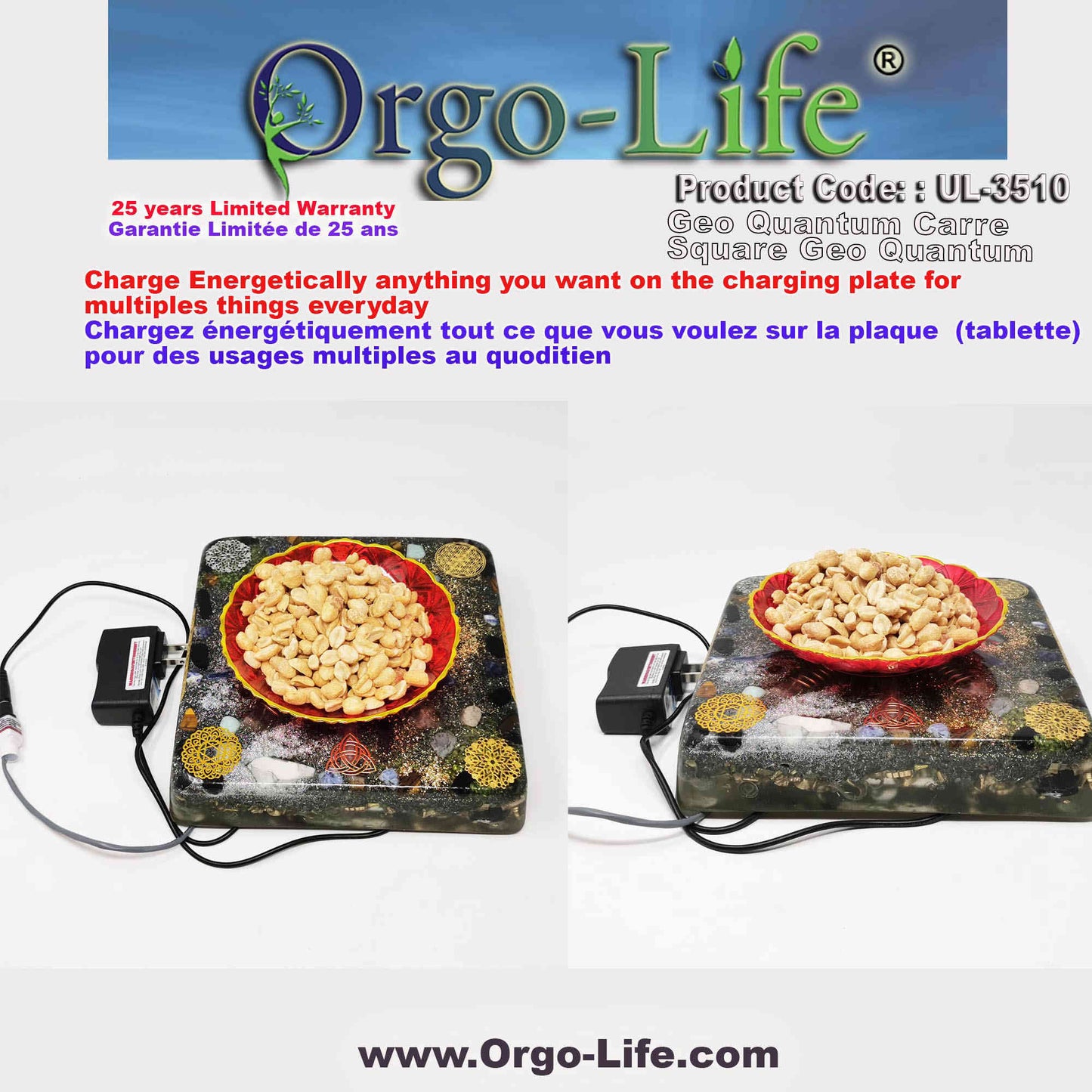 UL-3510 Orgo-Life® Himalayan Crystal Geo-Quantum Tablet