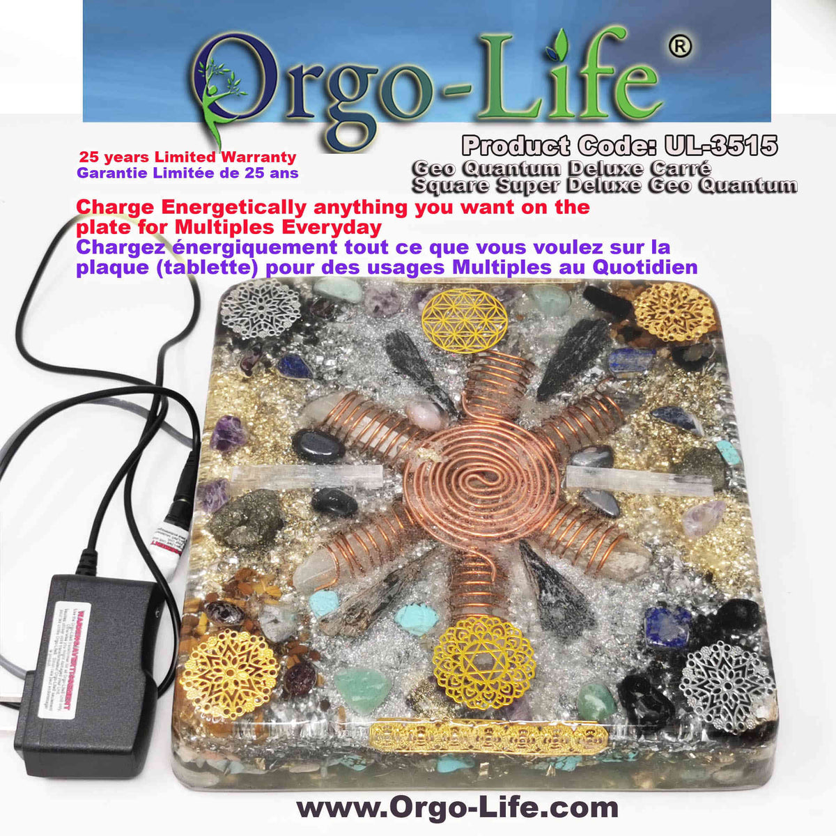 UL-3515 Himalayan Crystal Geo-Quantum Orgo-Life® Table