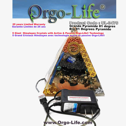 UL-3470 Himalayan Crystal Pyramid Orgo-Life® EMF Quantum Equalizer