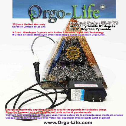 UL-3479 XXL Orgo-Life® Pyramid Himalayan Crystals – Active & Passive Technology