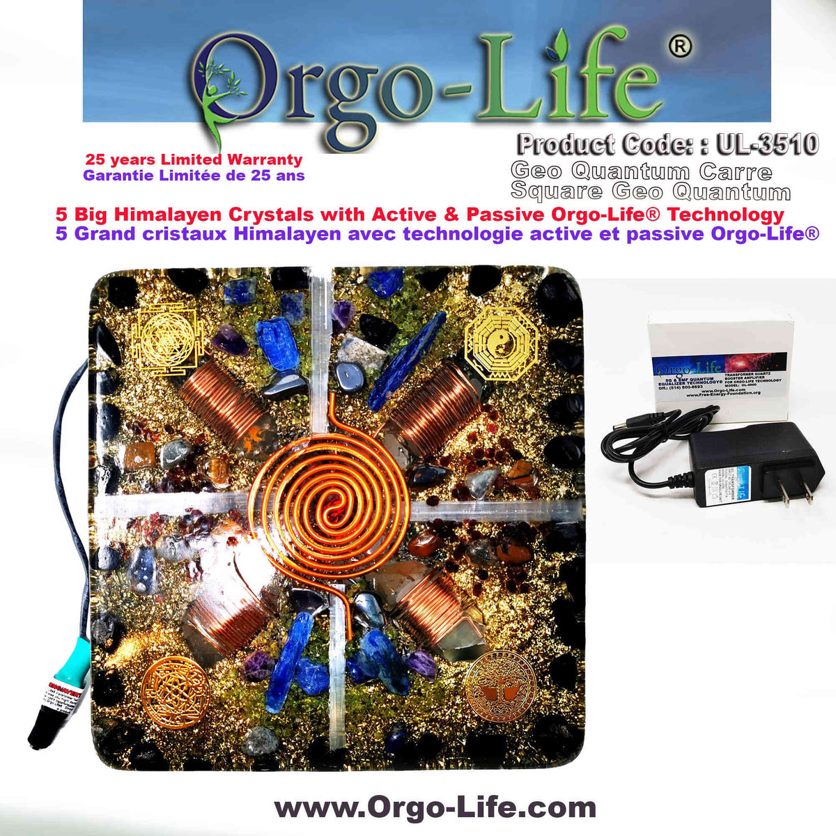 UL-3510 Orgo-Life® Himalayan Crystal Geo-Quantum Tablet