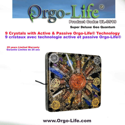 UL-3519 Plaque énergétique Geo-Quantum Orgo-Life® Cristaux Himalaya