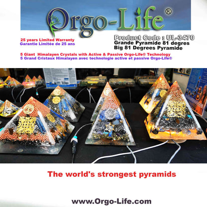 UL-3470 Himalayan Crystal Pyramid Orgo-Life® EMF Quantum Equalizer