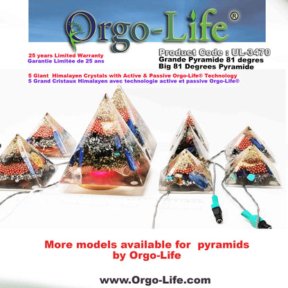 UL-3470 Himalayan Crystal Pyramid Orgo-Life® EMF Quantum Equalizer