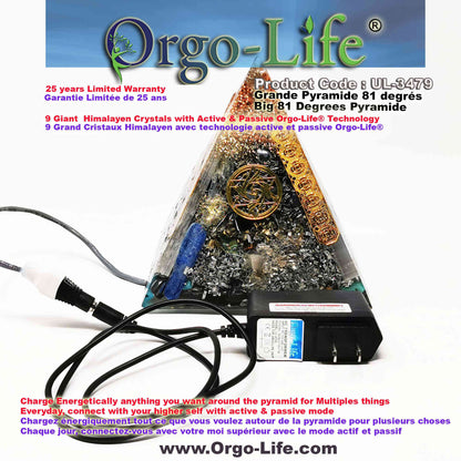 UL-3479 XXL Orgo-Life® Pyramid Himalayan Crystals – Active & Passive Technology