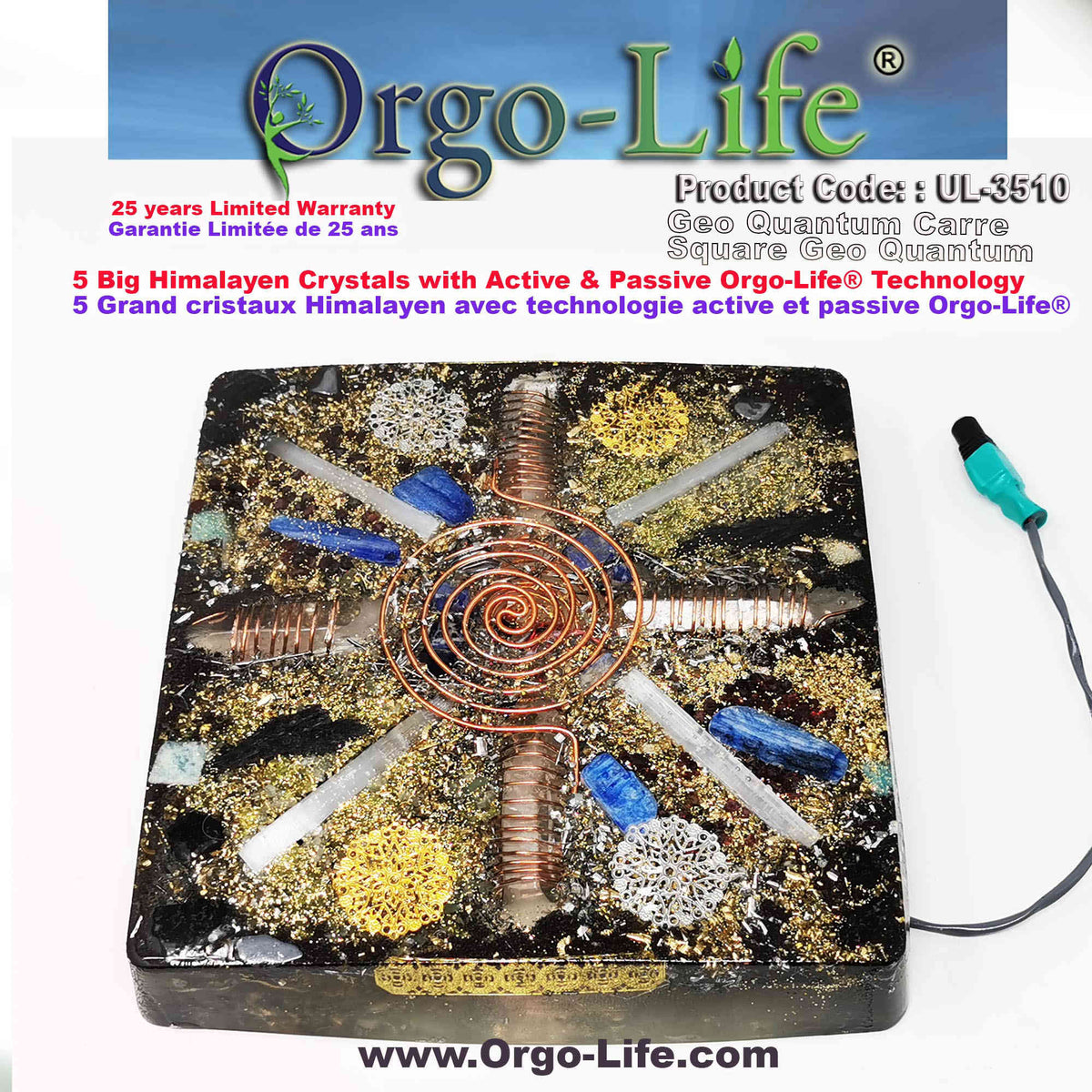 UL-3510 Orgo-Life® Himalayan Crystal Geo-Quantum Tablet
