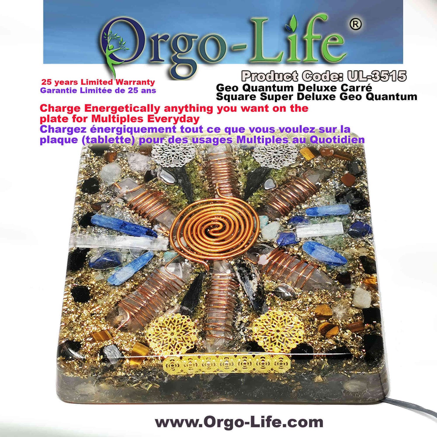 UL-3515 Himalayan Crystal Geo-Quantum Orgo-Life® Table