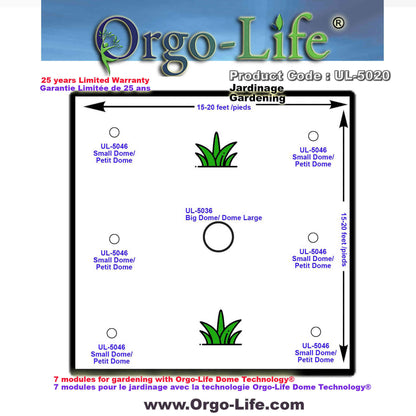 UL-5020 Orgo-Life® Soil Feeder Kit: Dome Push Technology for Gardening (7-Piece)