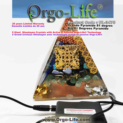 UL-3470 Himalayan Crystal Pyramid Orgo-Life® EMF Quantum Equalizer