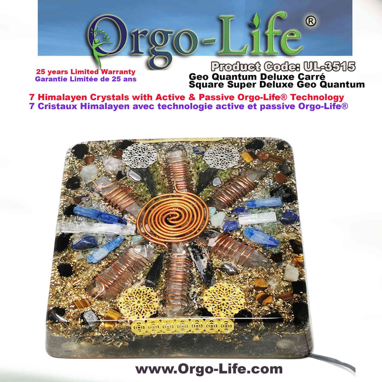 UL-3515 Himalayan Crystal Geo-Quantum Orgo-Life® Table