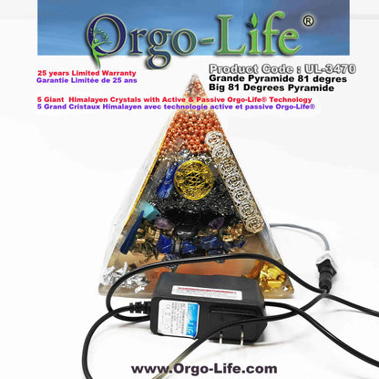 UL-3470 Himalayan Crystal Pyramid Orgo-Life® EMF Quantum Equalizer