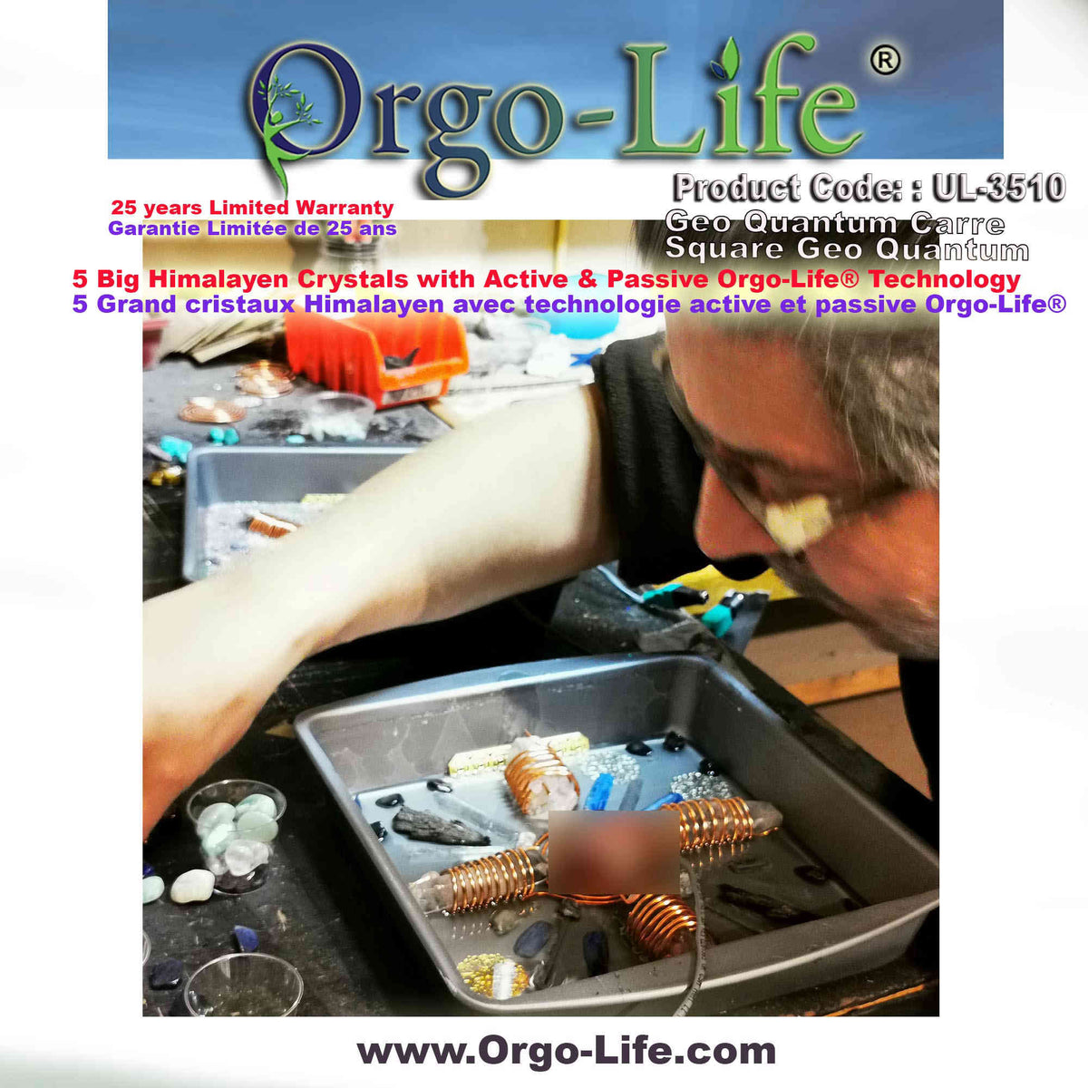 UL-3510 Orgo-Life® Himalayan Crystal Geo-Quantum Tablet