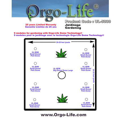 UL-5030  Kit de Jardinage Dome Technology Orgo-Life 9 Modules