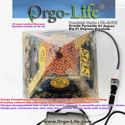 UL-3470 Himalayan Crystal Pyramid Orgo-Life® EMF Quantum Equalizer