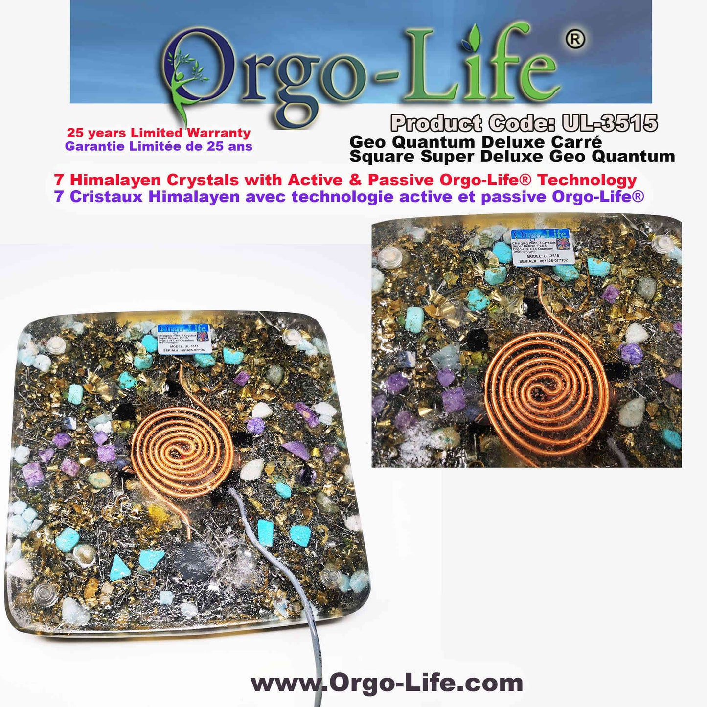 UL-3515 Himalayan Crystal Geo-Quantum Orgo-Life® Table