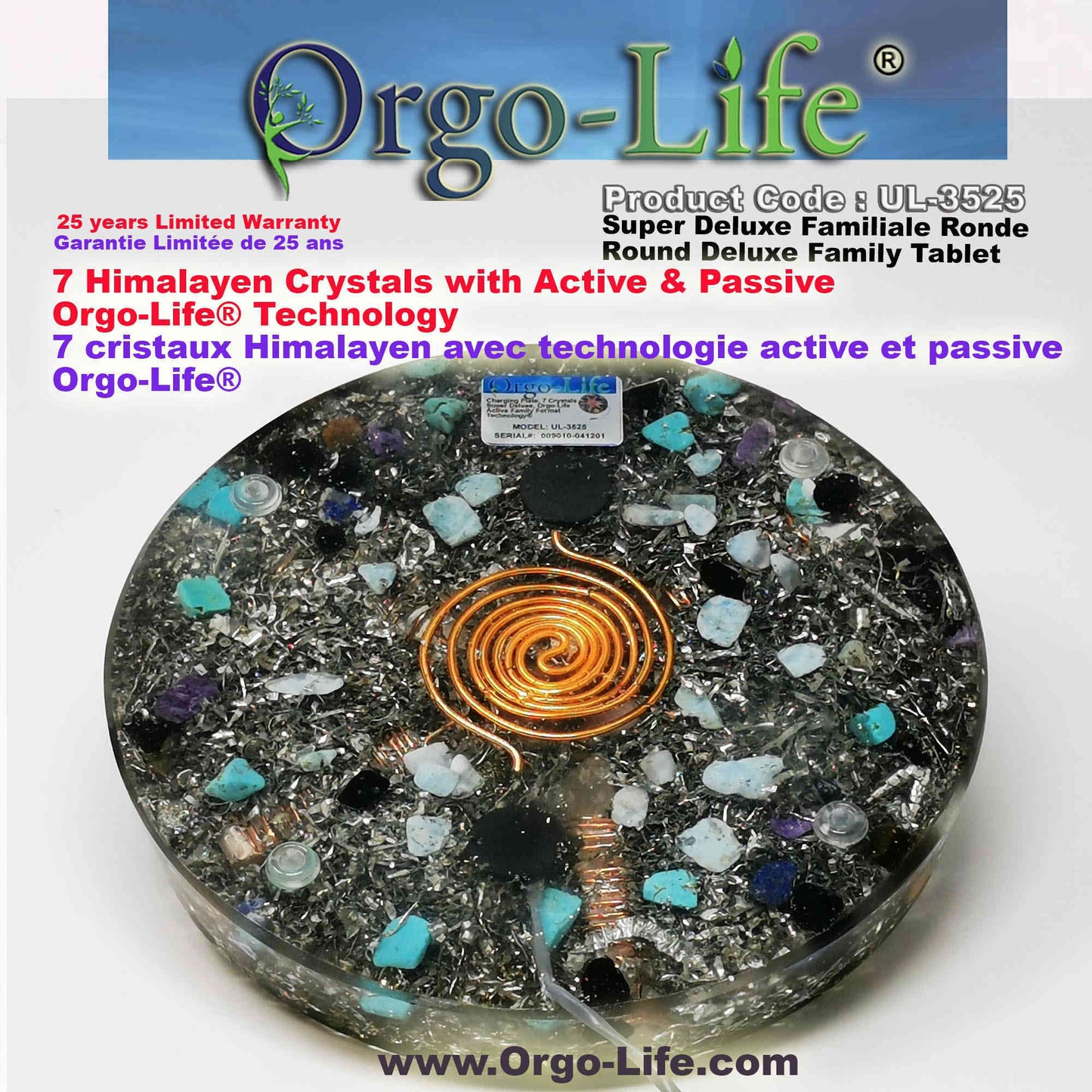UL-3525 Orgo-Life® 5G  Himalayan Crystal Family Tablet
