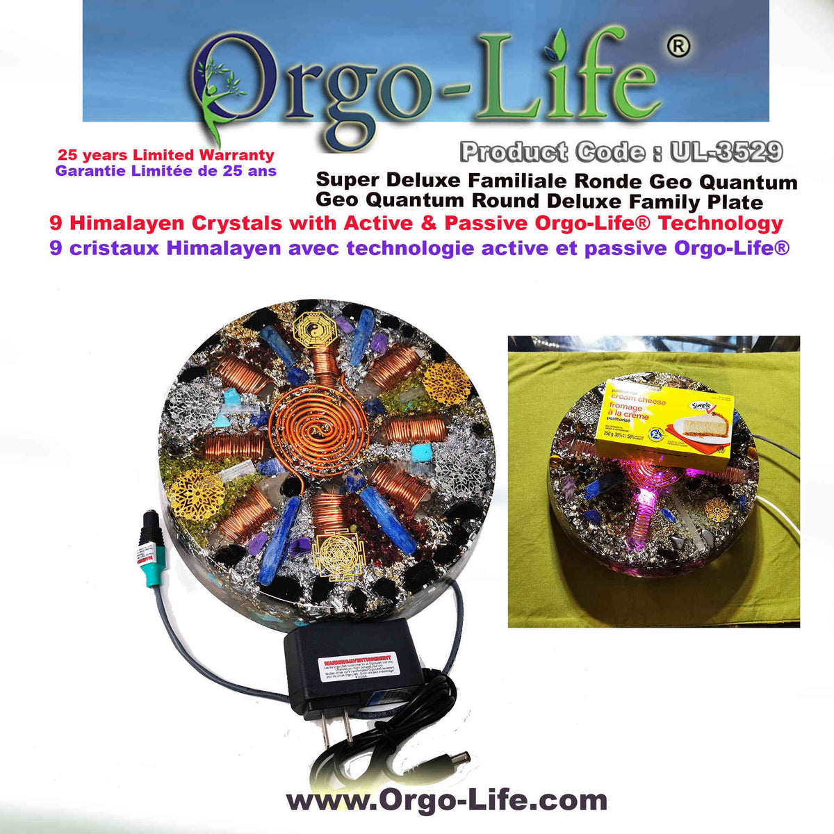 UL-3529 Orgo-Life Himalayan Crystal Family Tablet: 5G & EMF Quantum Equalizer