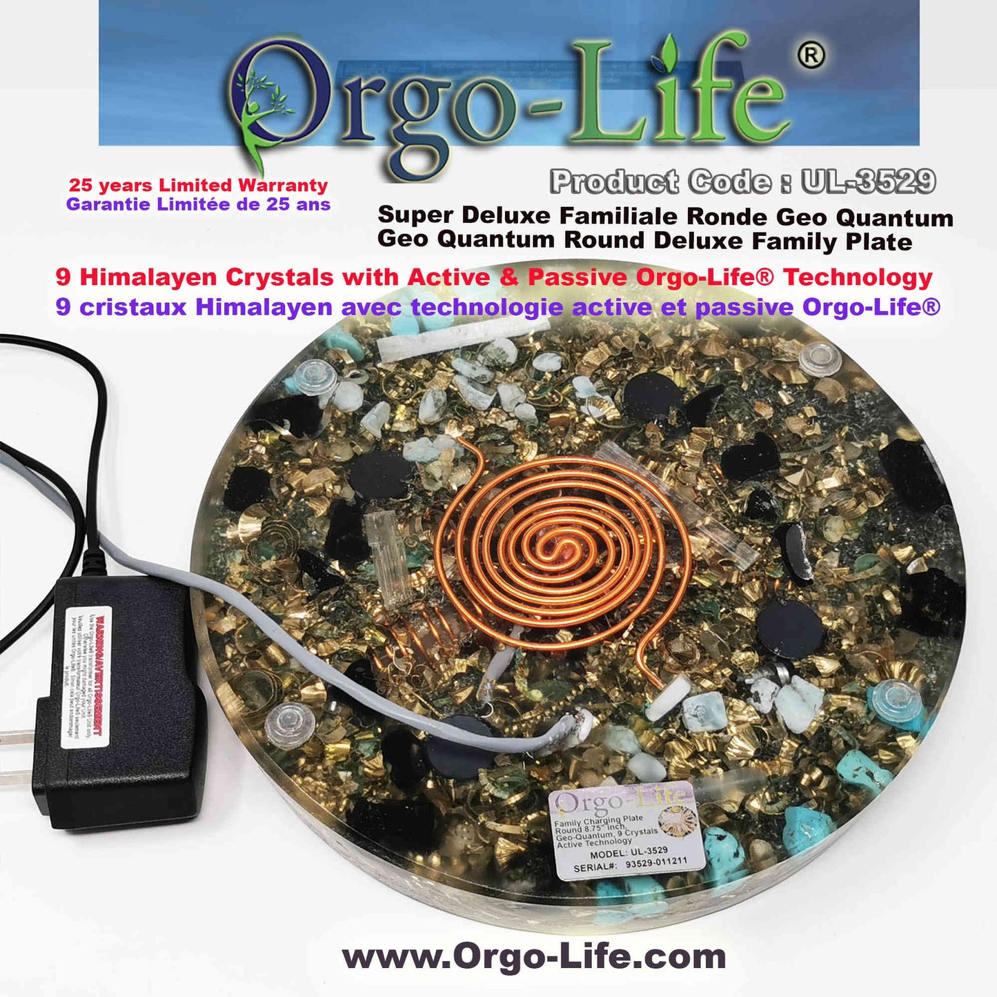 UL-3529 Orgo-Life Himalayan Crystal Family Tablet: 5G & EMF Quantum Equalizer