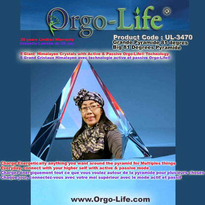 UL-3470 Himalayan Crystal Pyramid Orgo-Life® EMF Quantum Equalizer