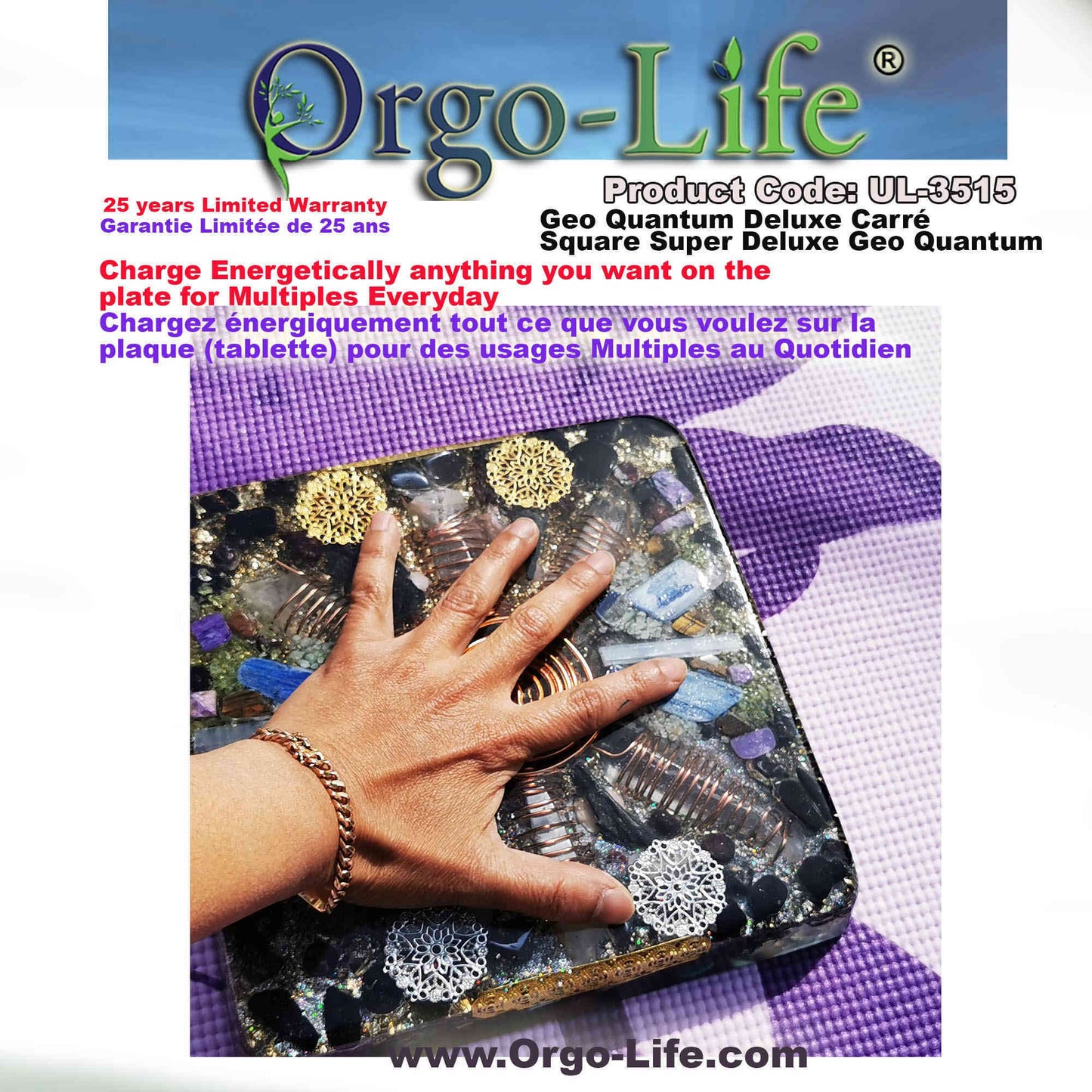 UL-3515 Himalayan Crystal Geo-Quantum Orgo-Life® Table