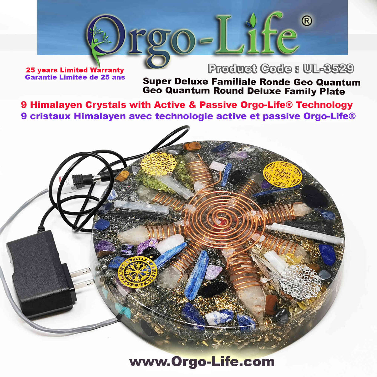 UL-3529 Orgo-Life Himalayan Crystal Family Tablet: 5G & EMF Quantum Equalizer
